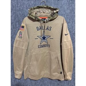 Nike Dallas Cowboys Salute To Service Hoodie Men's L NFL On Field Dri-Fit Camo